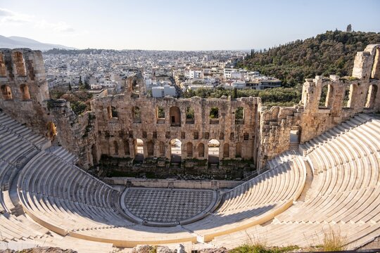 Amphitheatre, Odeon of Herodes Atticus, Acropolis, Athens, Greece