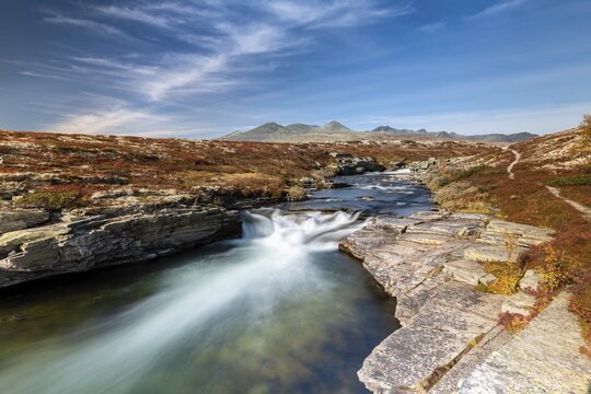 River Store Ula in autumn Rondane National Park, Norway
