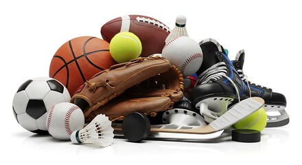 Collection of Diverse Sporting Equipment and Balls for Athletic Pursuits