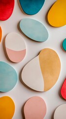 Abstract colorful paper cutout layered design modern background