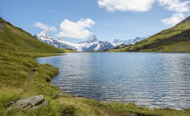 Bachalpsee With Summits The Schreckhorn