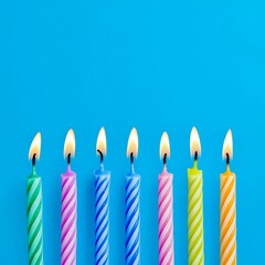 Birthday candles colorful arrangement festive celebration party decoration