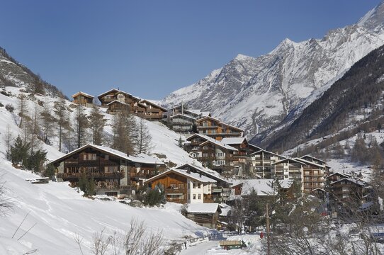 The well-known resort Zermatt, Valais, Switzerland