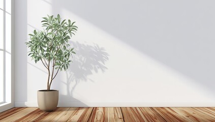 Minimalist Interior with Sunlight
