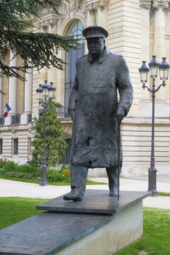 Winston Churchill statue at Petit Palais, Paris, France