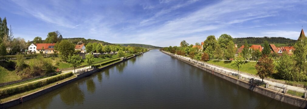 Rhine&ndash;Main&ndash;Danube Canal at Berching, Upper Palatinate, Bavaria, Germany, Europe