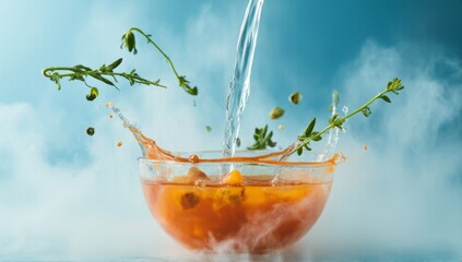 Oriental artistic conception with tea charm