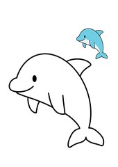 돌고래 색칠공부