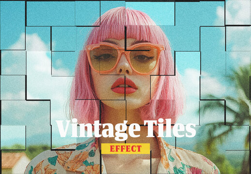 Vintage Tiles Photo Effect