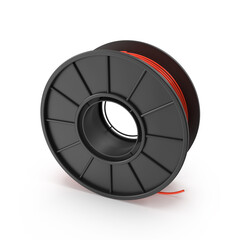 Generic new spools of 3D filaments isolated on white background. 3D illustration