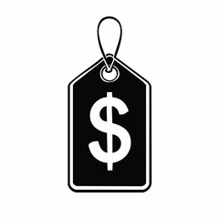 Product dollar price tag Image vector isolated on white background.
