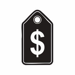 Product dollar price tag Image vector isolated on white background.