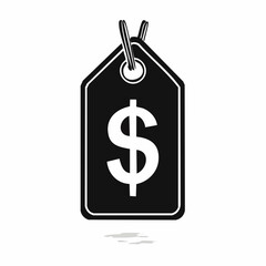 Product dollar price tag Image vector isolated on white background.