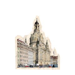 scrapbook cutout of the famous landmarks of paris