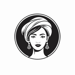 Feminine woman beauty logo design template vector on white background.