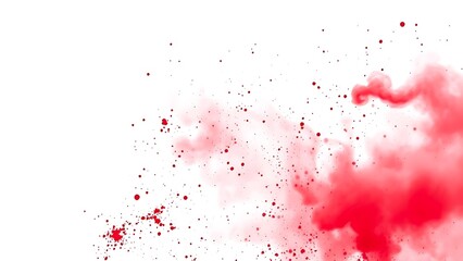 Fototapeta premium A vibrant explosion of red powder suspended in mid-air, capturing dynamic energy and movement.