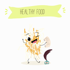 Ambarella fruit, charcters vector illustration.