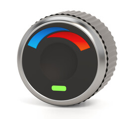 AC button of a modern car isolated on white background. 3D illustration