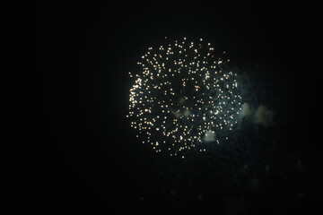 Fireworks exhibition at night