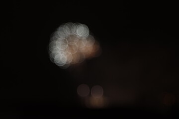 Fireworks exhibition at night