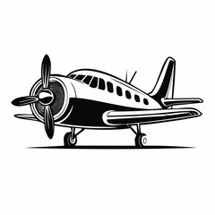 Turboprop Aircraft image Vectors and Vector Art isolated on white background.