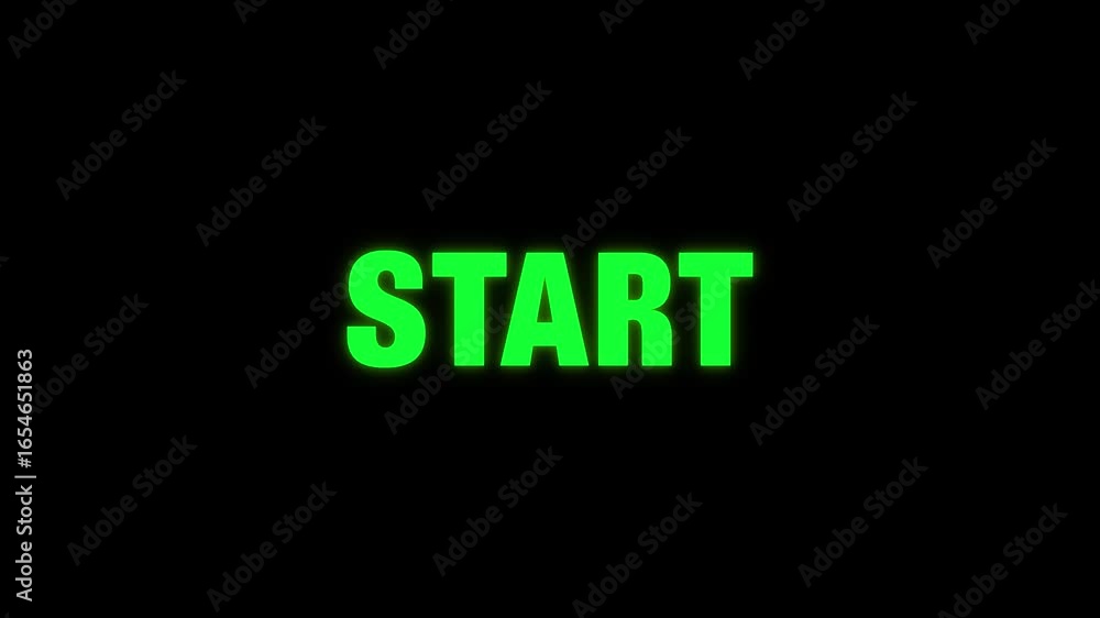 Poster start text animation. start style, design elements motion graphics. banner sign template signboard 4