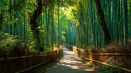 Bamboo forest japan travel destination nature photography zen garden landscape background wallpaper desktop image