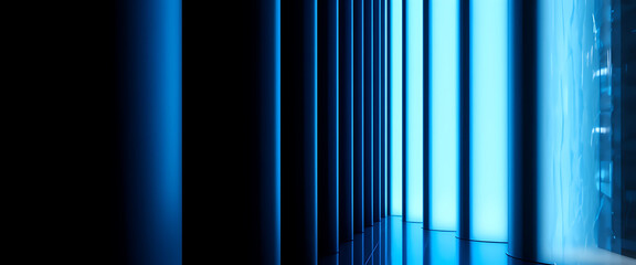 Dynamic blue light streaks create a futuristic, modern abstract background.