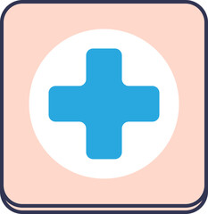 Obraz premium A medical cross icon symbolizing the health benefits and therapeutic effects of a transdermal patch for delivering medication through the skin.