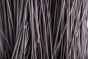 durum wheat semolina pasta with squid ink