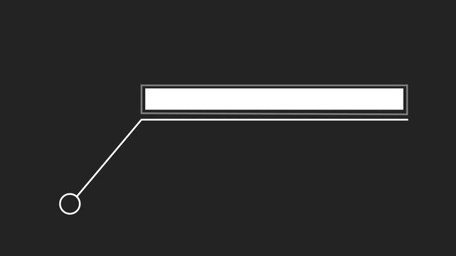 Call out titles. Hitch-style tech HUD element, Animated callous rectangle move HUD Elements. Transparent black background with elegant 3D metal HUD animation.