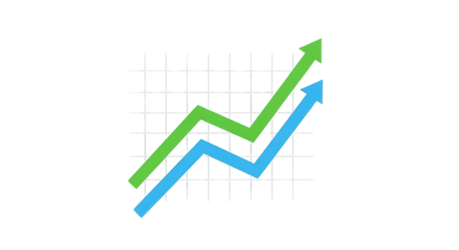 Business Growth Chart with Arrows growth business chart graph arrow up success finance progress market data