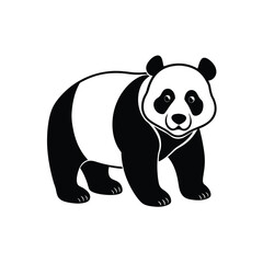 panda vector silhouette