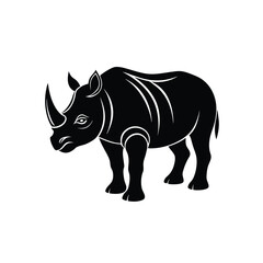 Rhino vector silhouette