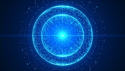 Obraz premium Abstract sphere of light and lines