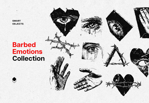 Dark Dramatic Hand Drawn Elements