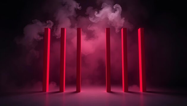 Sleek parallel bars stand alone, ethereal fog swirling around them in a dark studio,  athletic, gymnastics