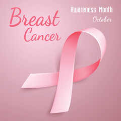 Breast cancer ribbon awareness