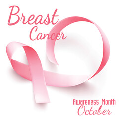 Breast cancer ribbon awareness