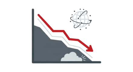 Global Economic Downturn Illustrated with Graph Economy decline graph chart arrow down loss decrease financial crisis