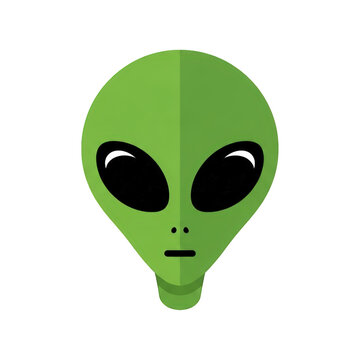 Green Alien Face Illustration alien extraterrestrial space ufo green face cartoon illustration design graphic vector art