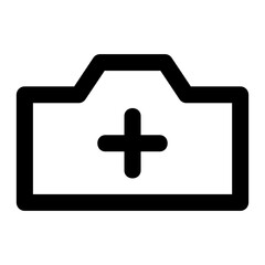 Obraz premium Medical Kit Icon: First Aid, Healthcare Symbol