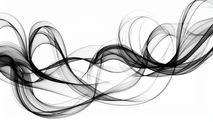 Abstract Calligraphy Brush Flourish Overlay