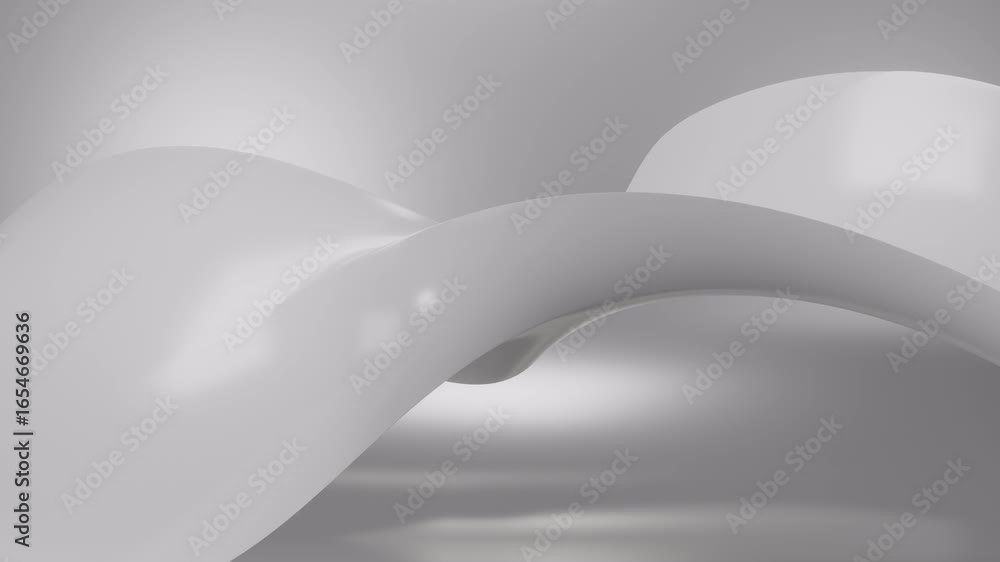Poster abstract white curve geometry background. bright white grey waves abstract motion background. seamle