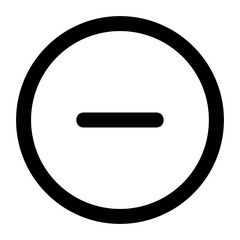 Circle Minus Icon: Simple Subtraction Symbol