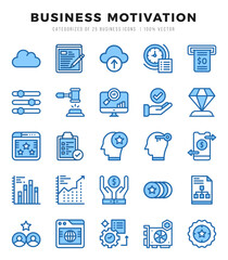 Business Motivation icons set. Vector illustration.