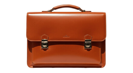 Isolated Brown Leather Briefcase