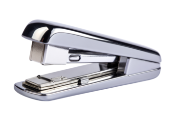 Stapling documents in office environment close-up view productivity