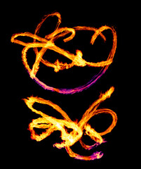 beautiful shapes with fire flame