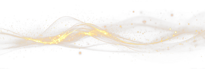 Transparent Energy Line PNG with Bright Wave Accents